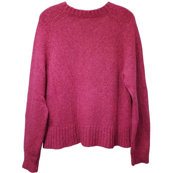 J. CREW Crewneck Sweater Merino Wool Alpaca Blend Heather Pink Women's Size XL - Picture 7 of 11